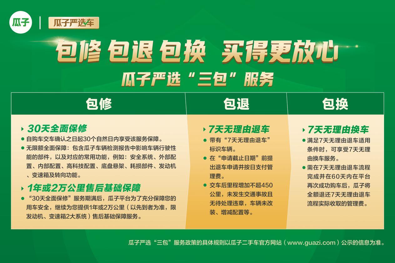 三包服务履约高效有保障 瓜子二手车赢得消费者信任